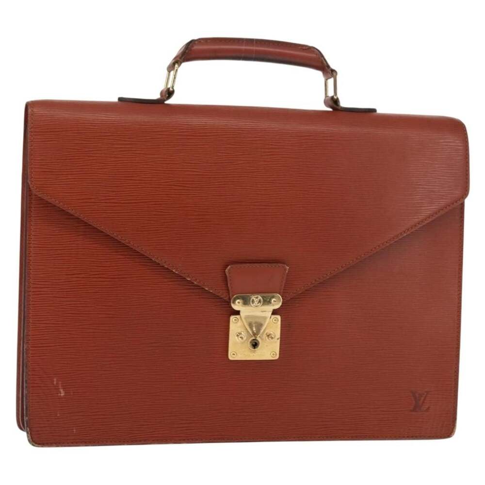 Louis Vuitton Epi Serviette Ambassador Business Bag Brown
